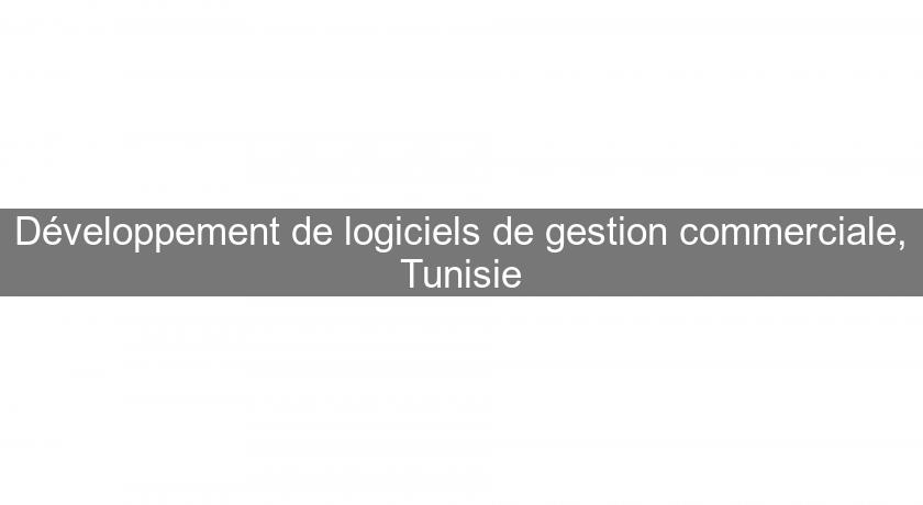 Développement de logiciels de gestion commerciale, Tunisie Développement de logiciels de gestion commerciale, Tunisie