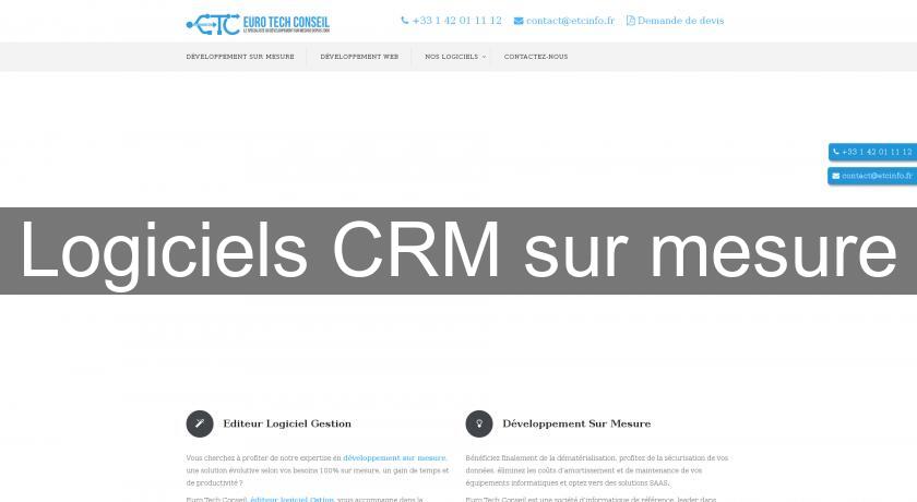 Logiciels CRM sur mesure Logiciels CRM sur mesure
