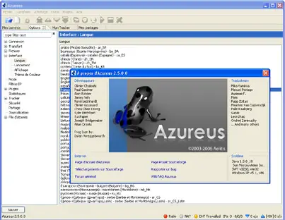 capture d'ecran Azureus v 2.5.0.0