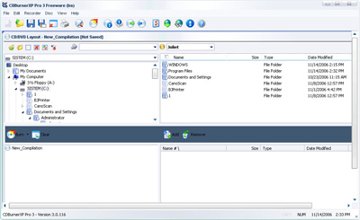 capture d'ecran CDBurnerXP Pro v 3.0.116