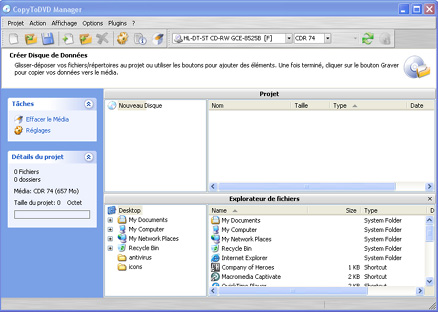 capture d'ecran CopyToDVD v 4.0
