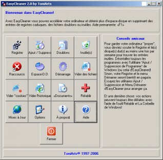 capture d'ecran EasyCleaner v 2.0.6