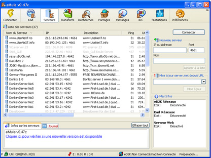 capture d'ecran eMule v 0.48a