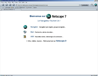 capture d'ecran Netscape v 7.1