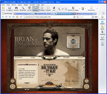 capture d'ecran Opera v 9.02 Fr