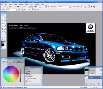 capture d'ecran Paint.NET v 2.72