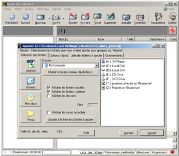 capture d'ecran Quick Zip v 4.60.016 Beta