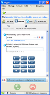 capture d'ecran Skype v 3.1