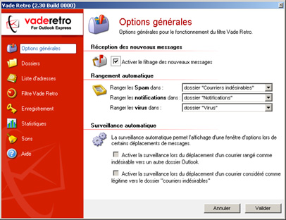 capture d'ecran Vade Retro v 2.3