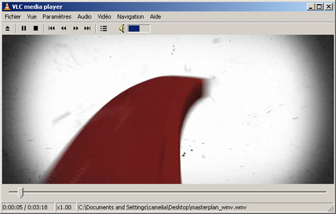 capture d'ecran VLC Media Player v 0.8.6a