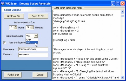 capture d'ecran VNC v 4.1.1