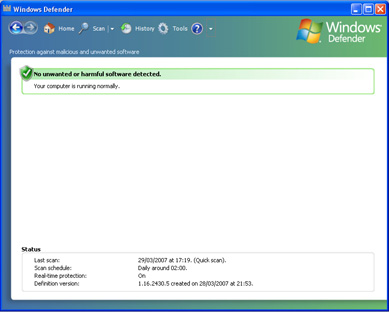 Windows Defender v 1.1 télécharger Windows Defender v 1.1