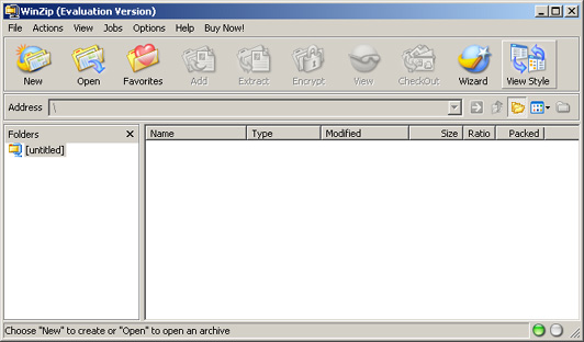 capture d'ecran WinZip v 11