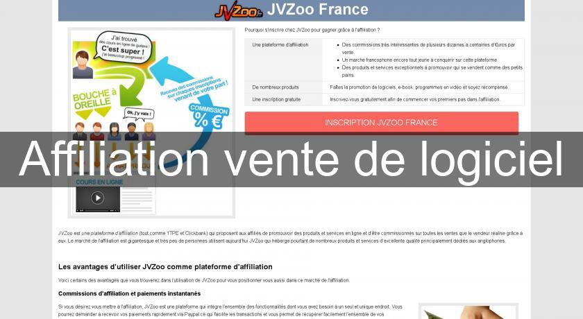 Affiliation vente de logiciel Affiliation vente de logiciel