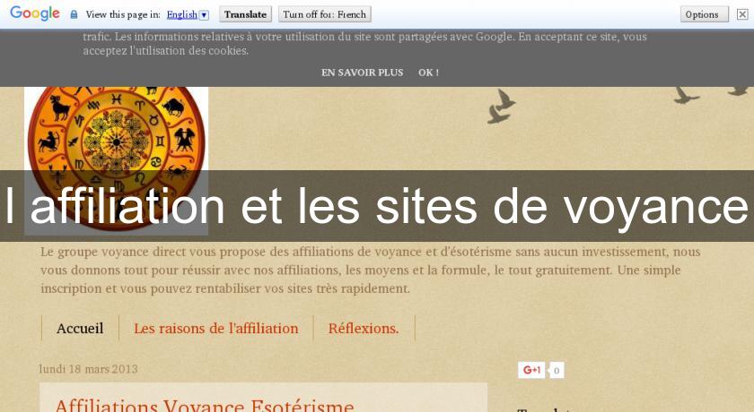 l'affiliation et les sites de voyance l'affiliation et les sites de voyance