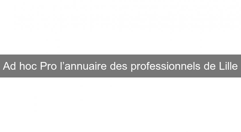 Ad hoc Pro l’annuaire des professionnels de Lille Ad hoc Pro l’annuaire des professionnels de Lille