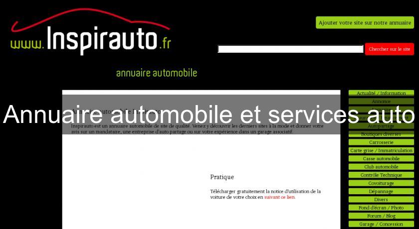 Annuaire automobile et services auto Annuaire automobile et services auto