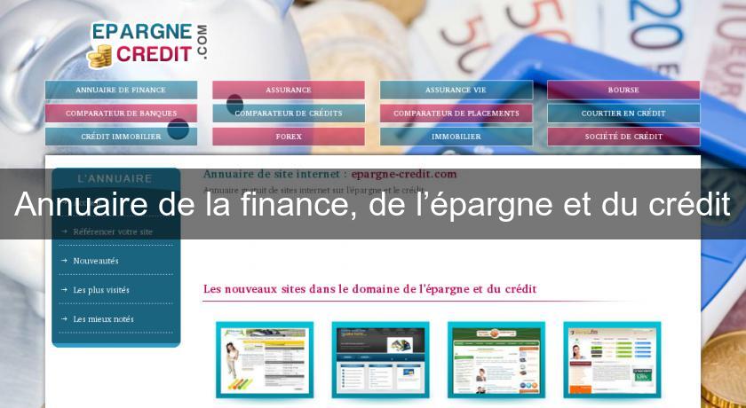 Annuaire de la finance, de l’épargne et du crédit Annuaire de la finance, de l’épargne et du crédit