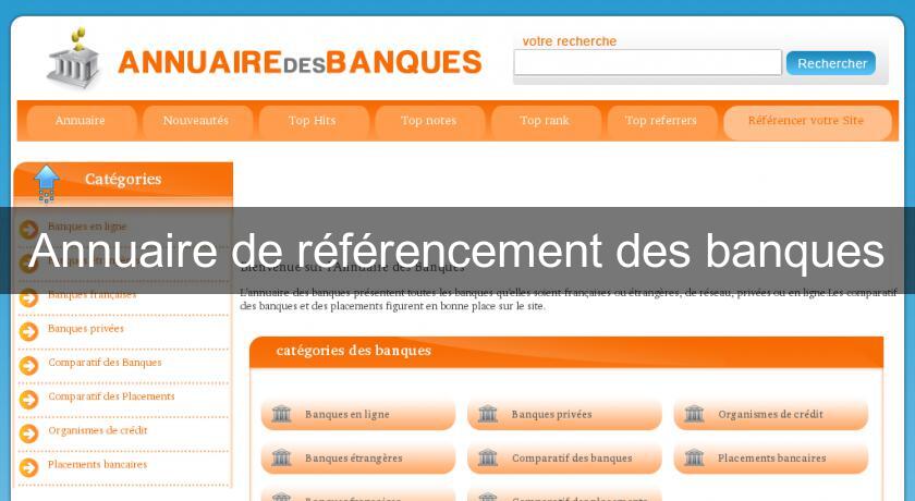 Annuaire de référencement des banques Annuaire de référencement des banques