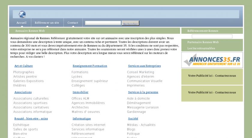 Annuaire de référencement des commerces, services, loisirs et professionnels sur de Rennes Annuaire de référencement des commerces, services, loisirs et professionnels sur de Rennes