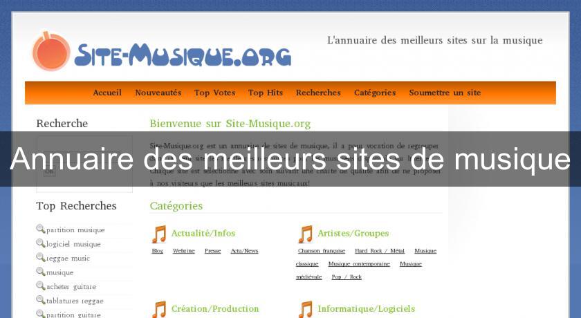 Annuaire des meilleurs sites de musique Annuaire des meilleurs sites de musique