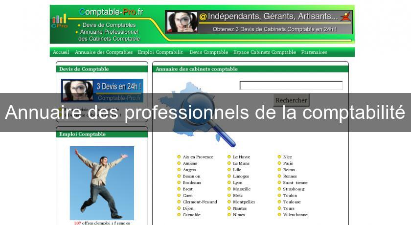 Annuaire des professionnels de la comptabilité Annuaire des professionnels de la comptabilité