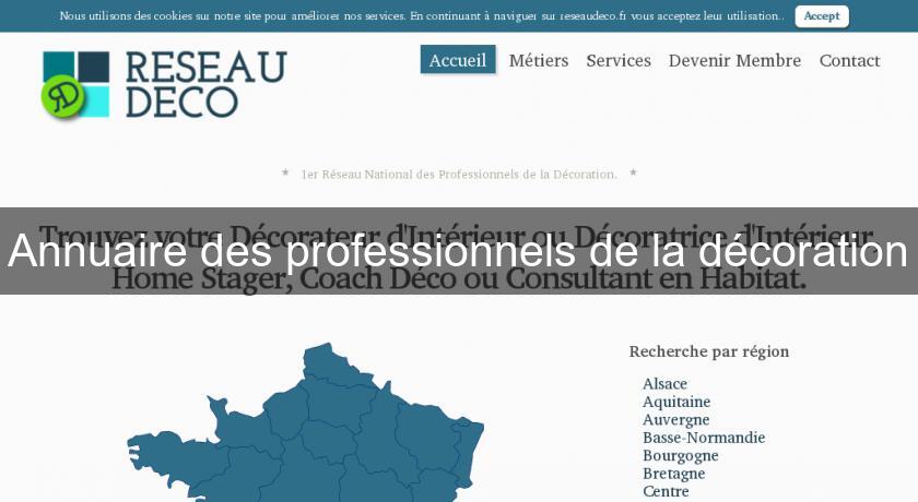 Annuaire des professionnels de la décoration Annuaire des professionnels de la décoration