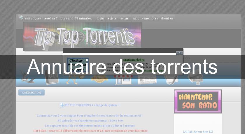 Annuaire des torrents Annuaire des torrents