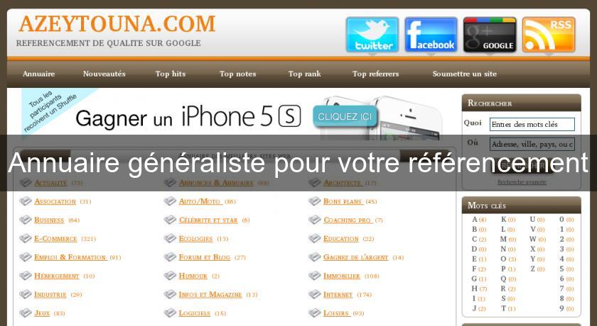 Annuaire généraliste pour votre référencement Annuaire généraliste pour votre référencement