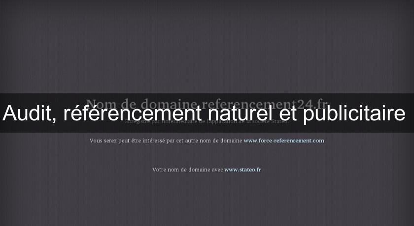 Audit, référencement naturel et publicitaire Audit, référencement naturel et publicitaire
