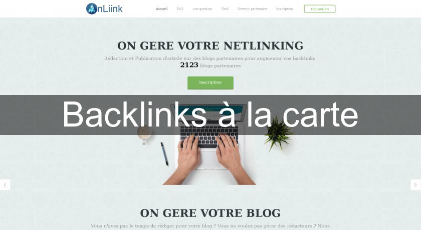 Backlinks à la carte Backlinks à la carte