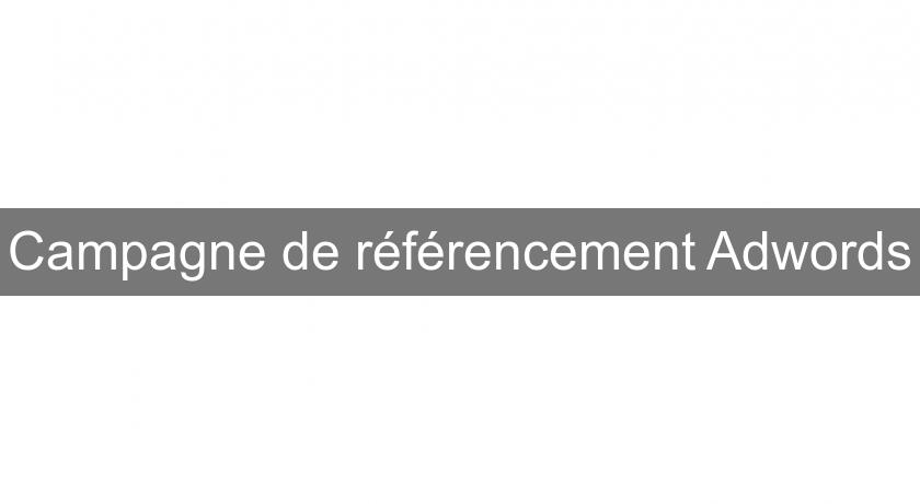 Campagne de référencement Adwords Campagne de référencement Adwords