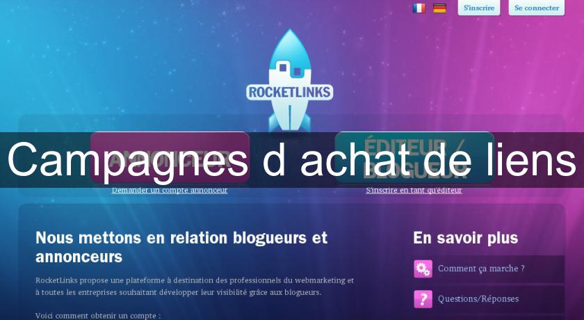 Campagnes d'achat de liens Campagnes d'achat de liens