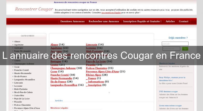 L'annuaire des rencontres Cougar en France L'annuaire des rencontres Cougar en France