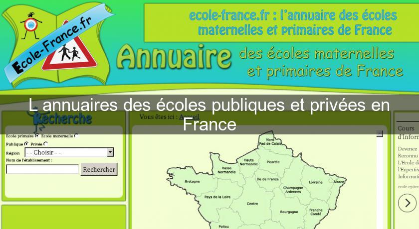 L'annuaires des écoles publiques et privées en France L'annuaires des écoles publiques et privées en France