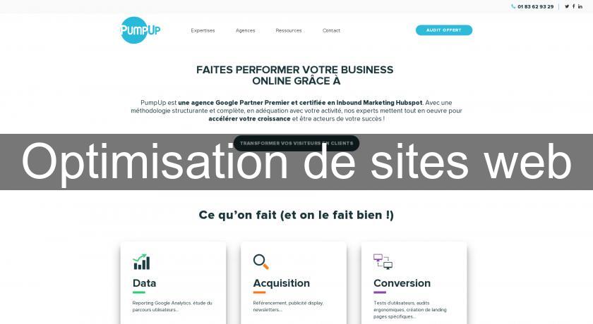 Optimisation de sites web Optimisation de sites web