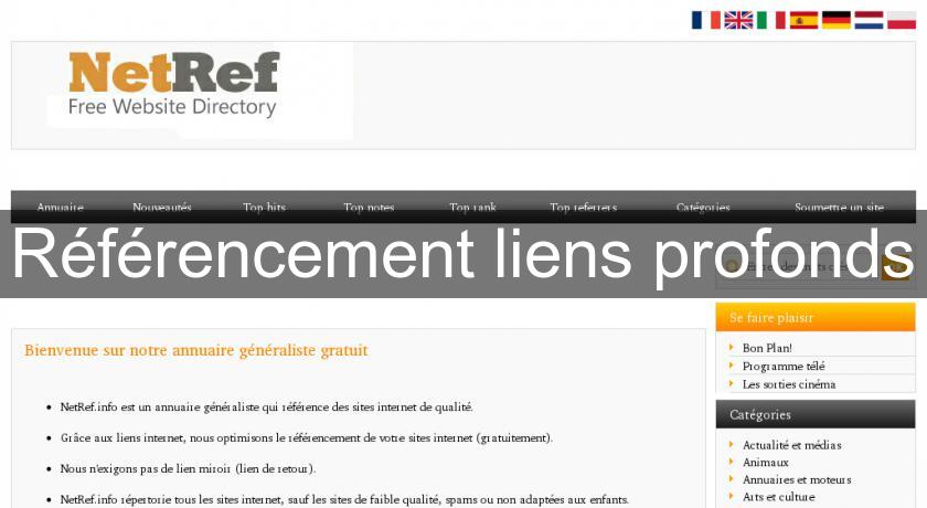 Référencement liens profonds Référencement liens profonds