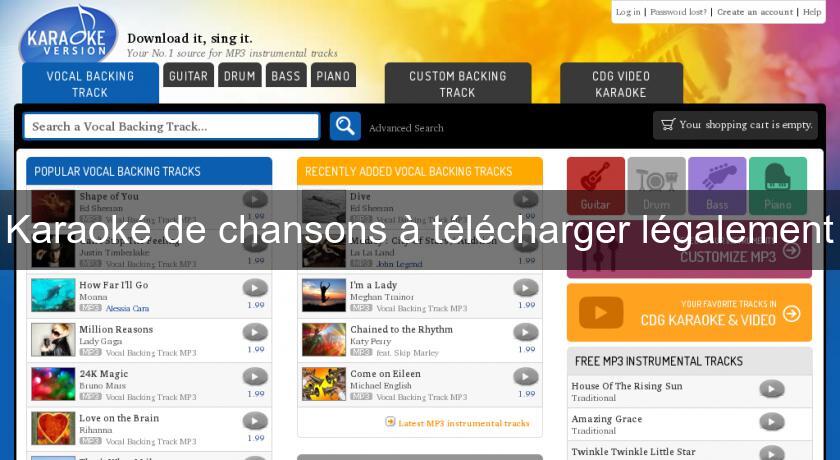 Karaoké de chansons à télécharger légalement Karaoké de chansons à télécharger légalement