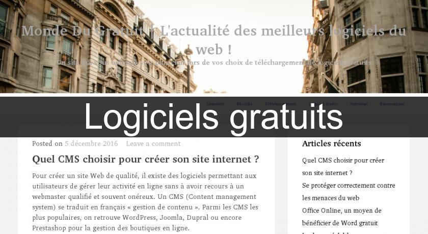 Logiciels gratuits Logiciels gratuits