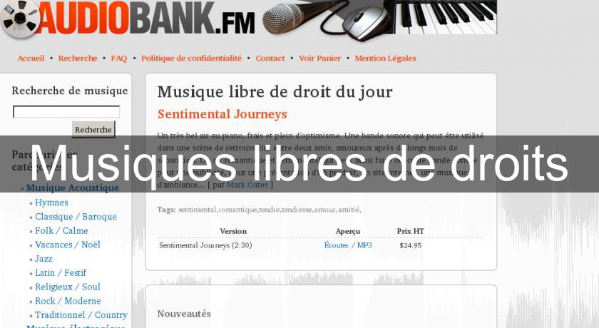 Musiques libres de droits Musiques libres de droits