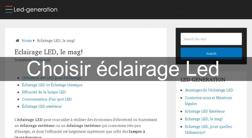 Choisir éclairage Led Choisir éclairage Led