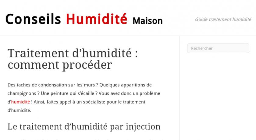 Conseils pour le traitement d'humidité Conseils pour le traitement d'humidité