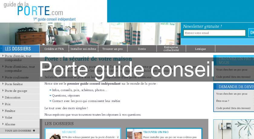 Porte guide conseil Porte guide conseil