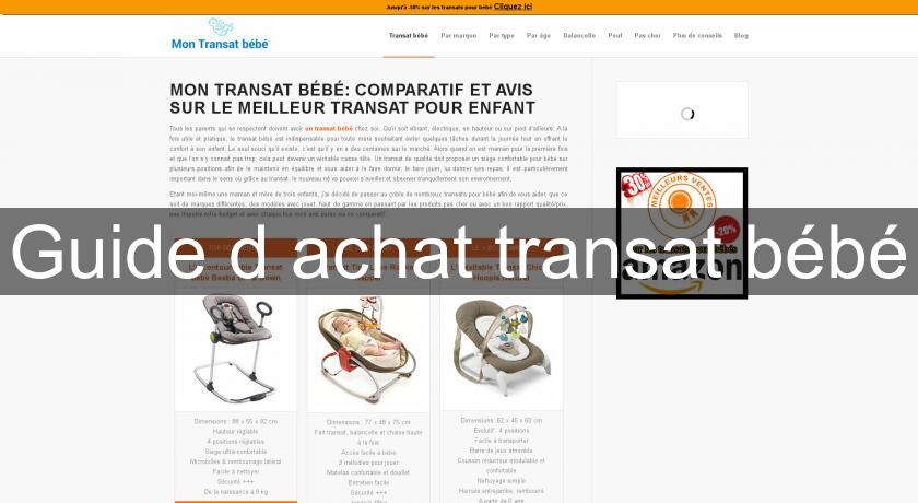 Guide d'achat transat bébé Guide d'achat transat bébé