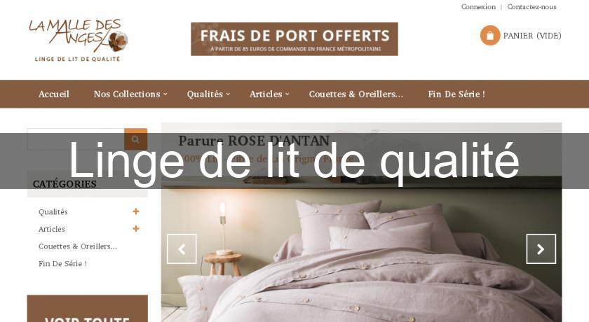 Linge de lit de qualité Linge de lit de qualité