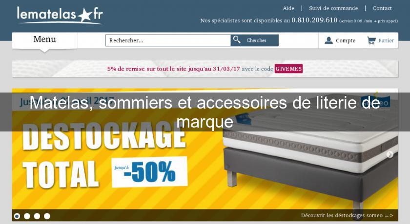 Matelas, sommiers et accessoires de literie de marque Matelas, sommiers et accessoires de literie de marque
