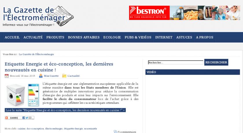 Actualité des fabricants et appareils électroménagers Actualité des fabricants et appareils électroménagers