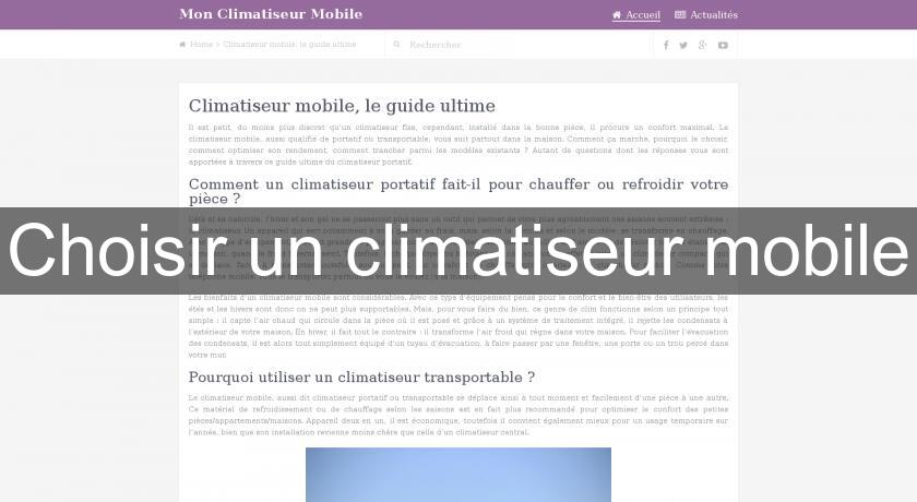 Choisir un climatiseur mobile Choisir un climatiseur mobile