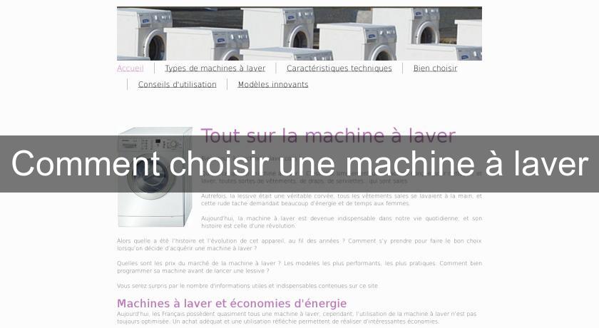 Comment choisir une machine à laver Comment choisir une machine à laver
