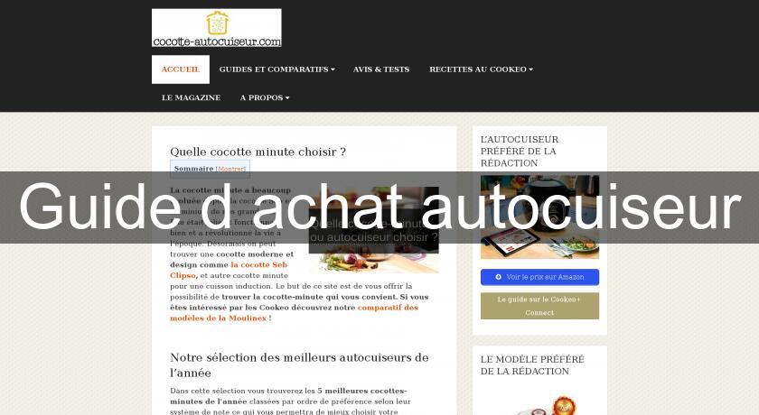 Guide d'achat autocuiseur Guide d'achat autocuiseur